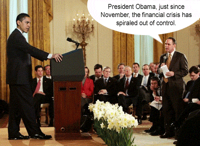 Obama's first presidential speech.