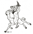 Muhammad rides the llama of drama