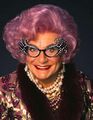 Dame Edna, a typical Australian Sheila and Raeper of possums. Note the facial hair and enlarged biceps. Not shown: Massive hairy scrotum.