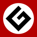 The logo of the Grammar Nazi.