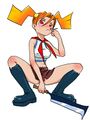 Dvach-chan. Appeared in 3 April 2007. Pigtails are there to resemble the glorious dvach logo.