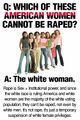 White women can't be raped. They have the PRIVILEGE!