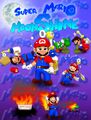 Mario in his latest hit game, Mario Moonshine.