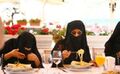 How do you eat with a burqa on?