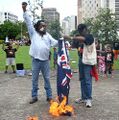 Aboriginal don't know desecrating the flag is the white fella's favourite pastime.