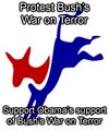 Protest Bush's War on Terror, Support Obama's support of Bush's War on Terror