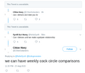 Chloe wants to have weekly cock circle comparisons