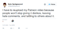 The reason why Nate keeps reuploading his Patreon video.