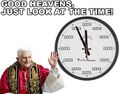 Keeping track of time is easy for the pope.