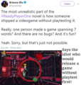 His hypocritical thoughts on Ready Player One movie.