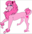 A pink poodle with butthearts by the sparkledog princess, [Faeora]
