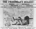 1866 Democrat election poster accurately showing the niggers sloth.