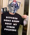 The Cybermen all over Jessi Slaughter.