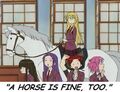 A horse is fine too.