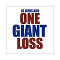 "18 wins, 1 Giant loss".