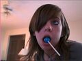 Likes blue candy pops