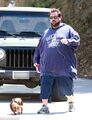 Notice how he lost a lot of weight yet still bitches about being "Too fat to fly". Even his dog is fat. I gues he likes putting Dachshunds down for slipped discs.